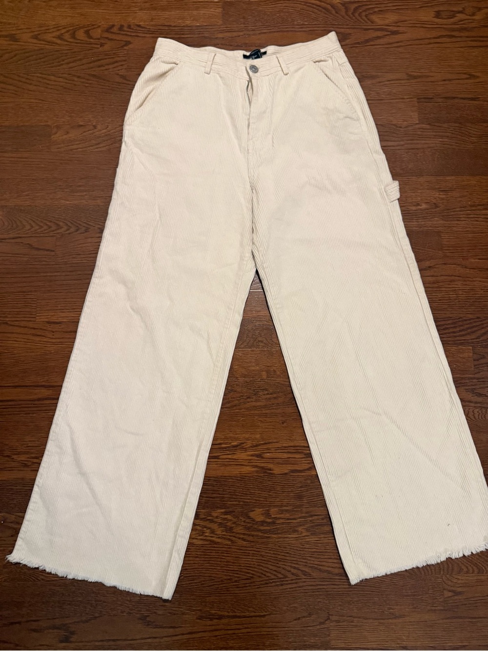 Forever 21 Cream Corduroy Pants